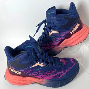 Hoka Speedgoat Camellia 5 Gore-Tex Trail Running Shoes Blue/Purple Women SZ 7.5